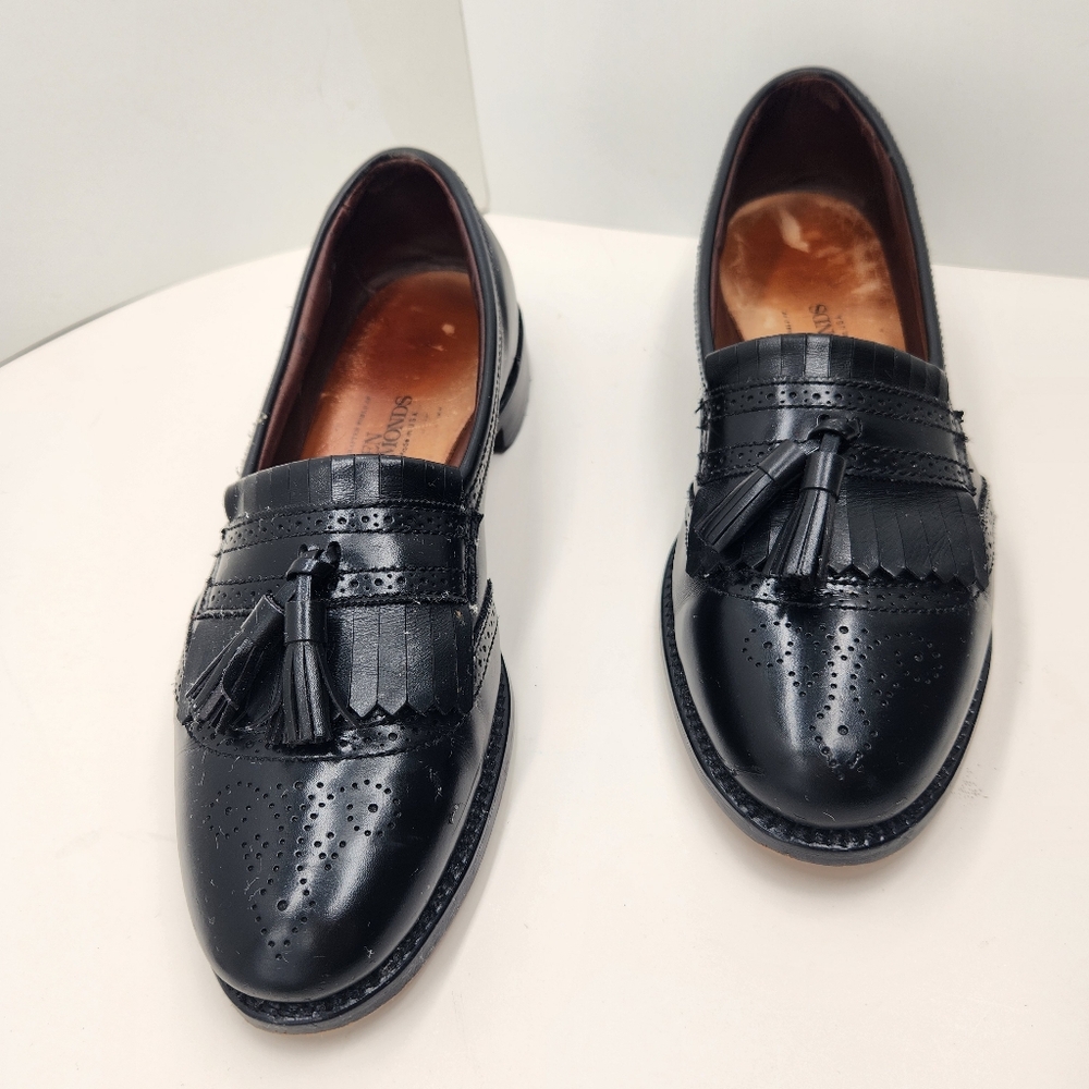 Allen Edmonds Dress Loafers 11.5 Black Leather Bridgeton Formal Handmade USA